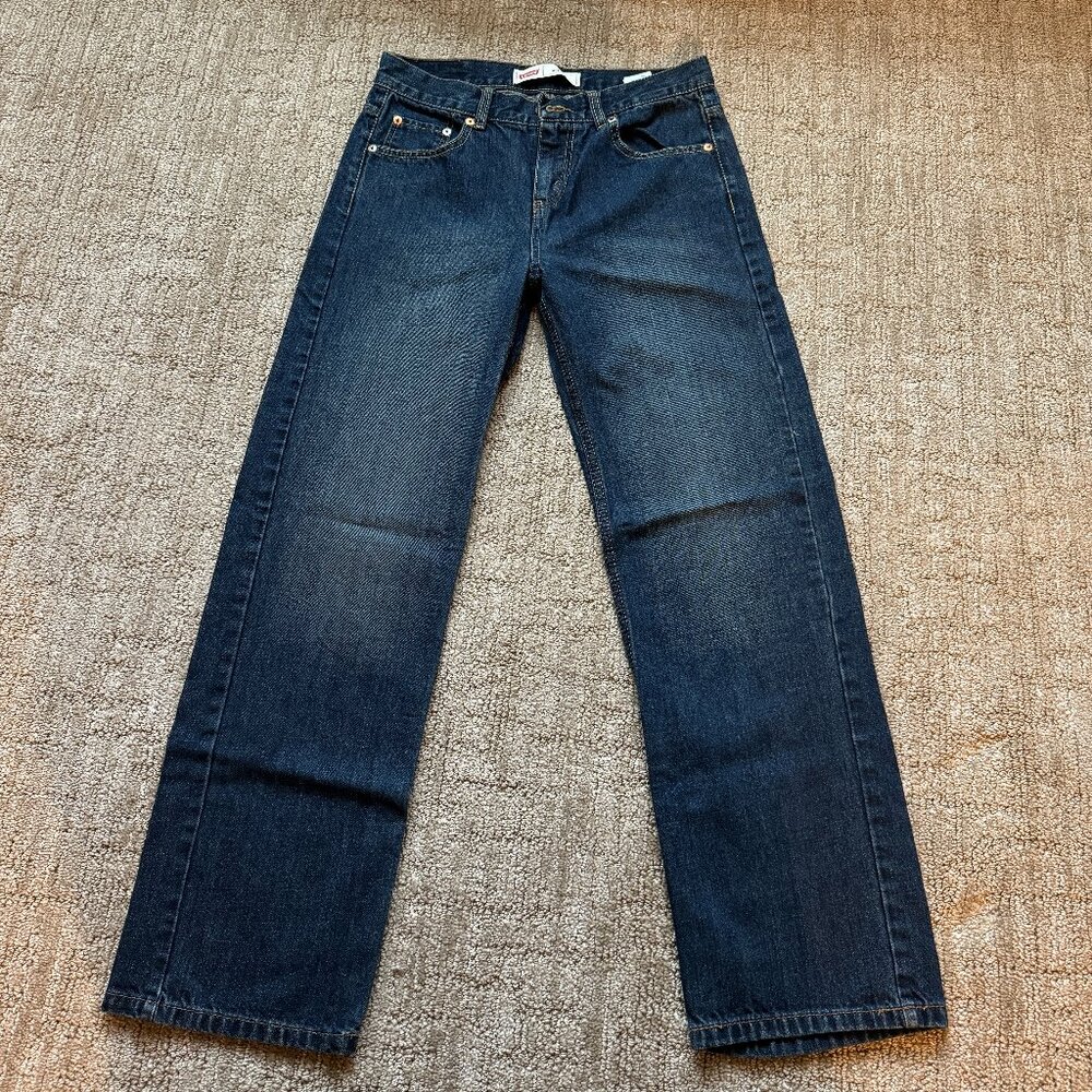 Levi's 550 Relaxed Jeans Women's Size 14 27x27 Blue Denim Dark Wash Loose Fit